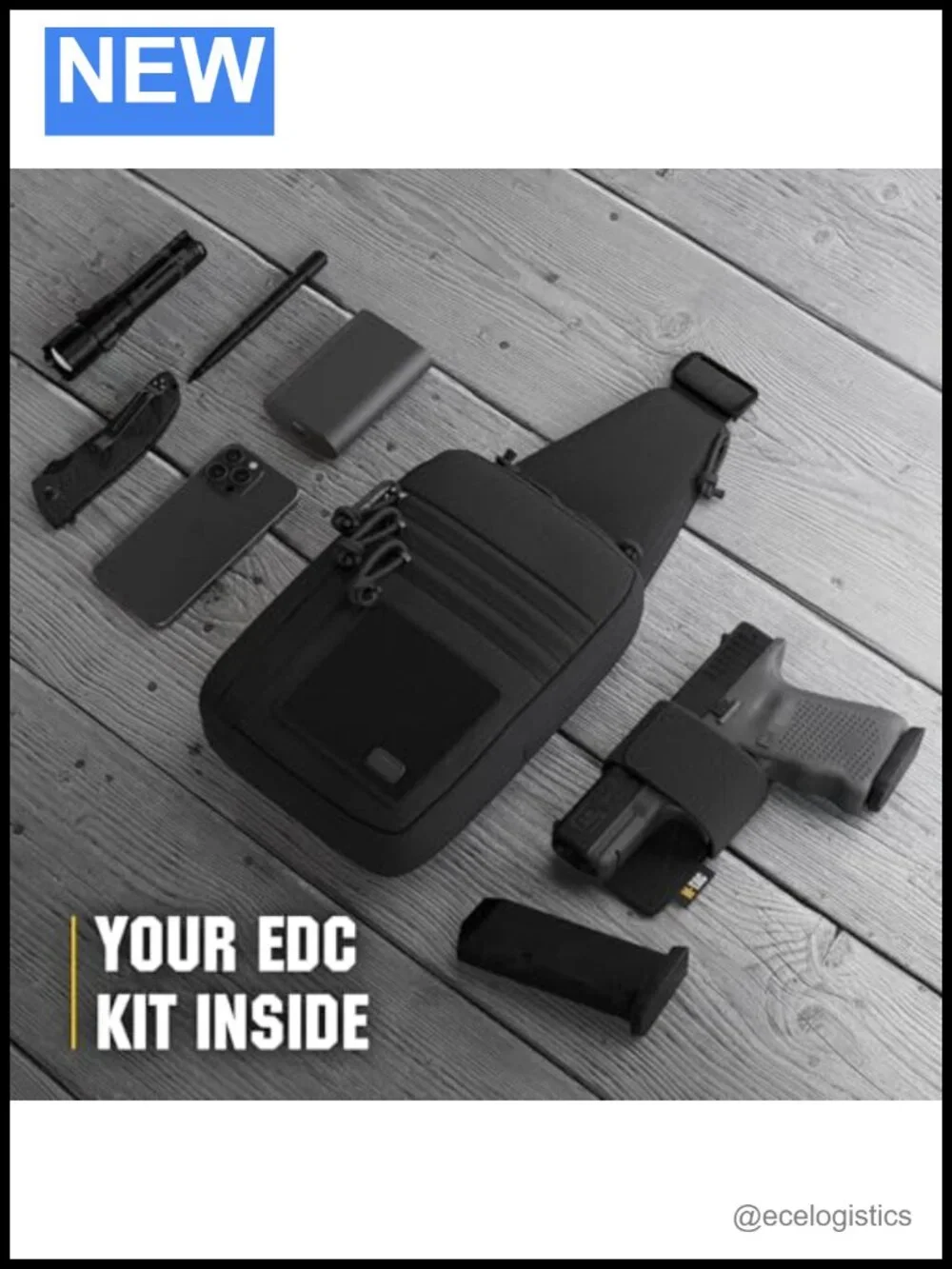 Tactical Sling Bag EDC Shoulder Crossbody Concealed Carry CCW Chest Pack